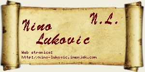 Nino Luković vizit kartica